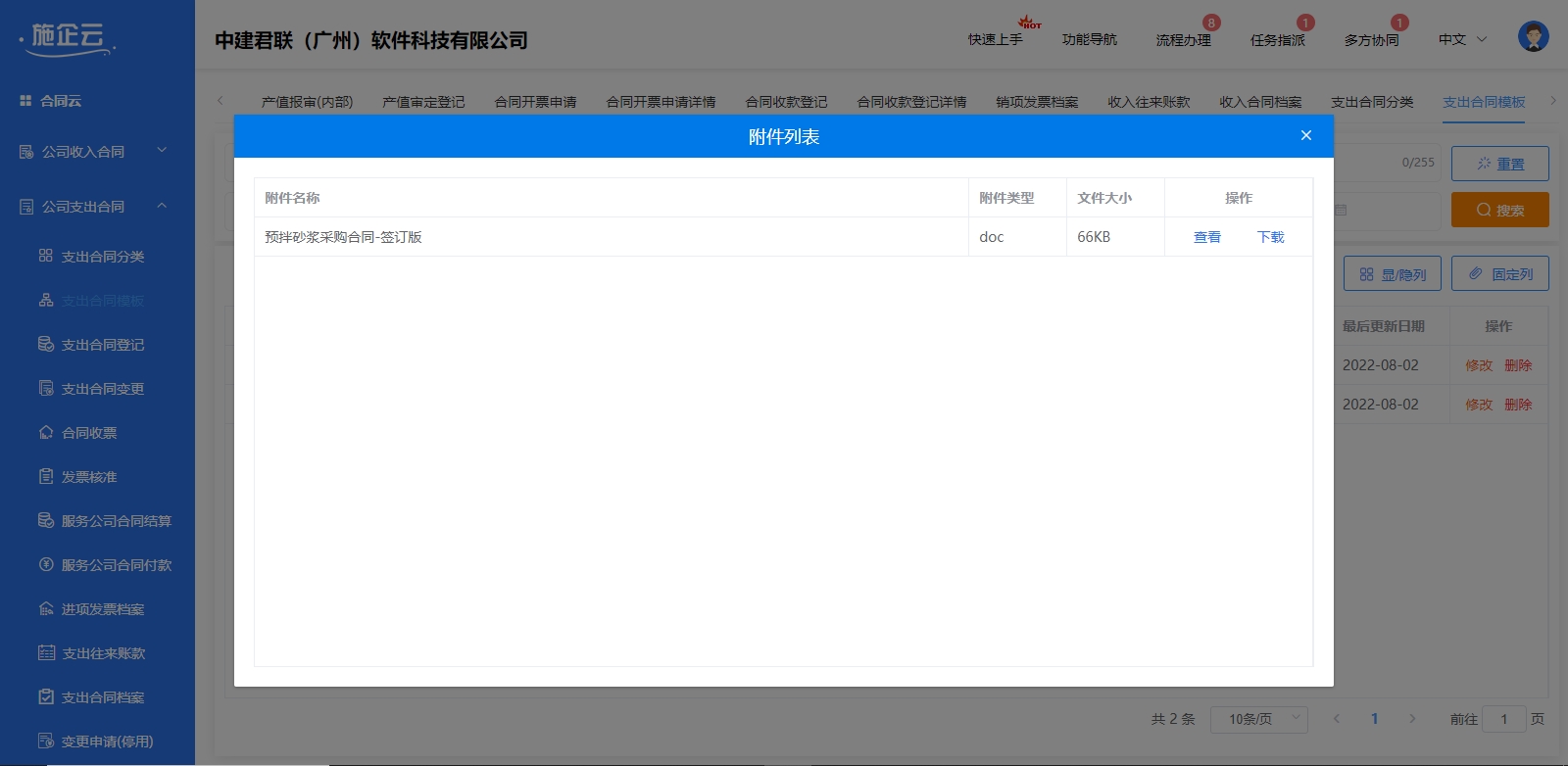支出合同常用模板(图2)